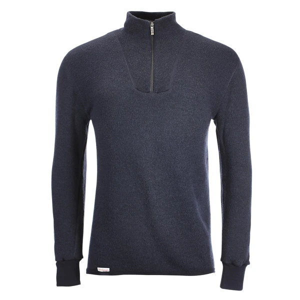 Woolpower ZIP TURTLENECK 400 Unisex Wollpullover DARK NAVY