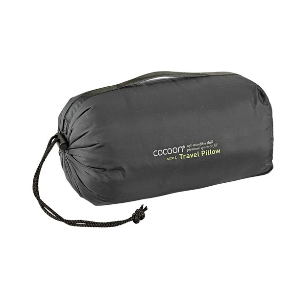 Cocoon TRAVEL PILLOW, SYNTHETISCHE FÜLLUNG, NYLON/MIKROFASERHÜLLE Kissen SMOKE GREY/CHARCOAL – Bild 3