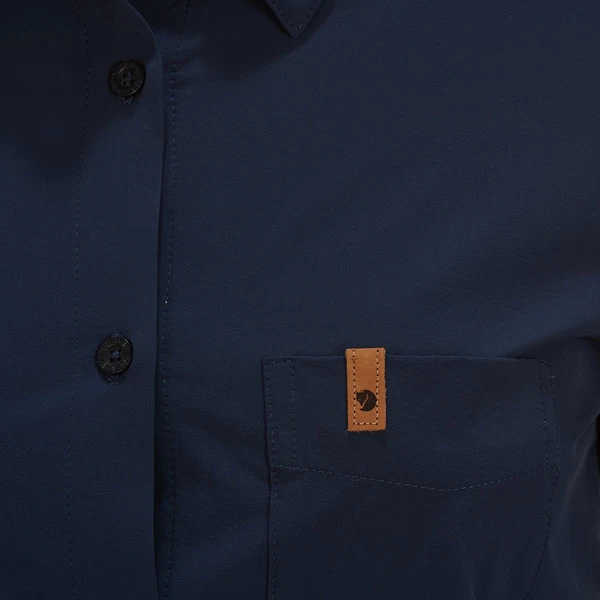 FJÄLLRÄVEN Fjällräven ÖVIK LITE SHIRT LS W Damen Outdoor Bluse NAVY – Bild 3