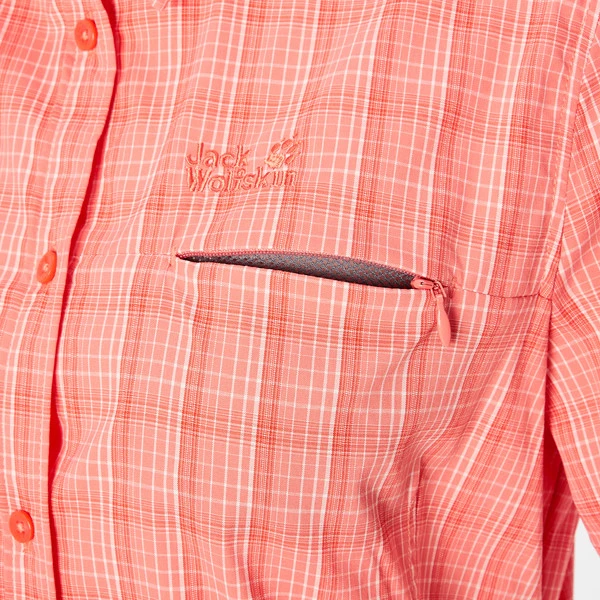 Jack Wolfskin CENTAURA SHIRT W Damen Outdoor Bluse DESERT ROSE CHECKS – Bild 3