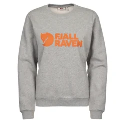 Fjällräven FJÄLLRÄVEN LOGO SWEATER W Damen Sweatshirt GREY-MELANGE