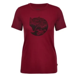 FJÄLLRÄVEN Fjällräven ABISKO WOOL FOX SS W Damen Funktionsshirt POMEGRANATE RED-DARK NAVY