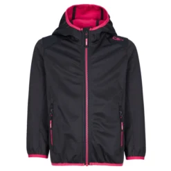 CMP KID G JACKET FIX HOOD Kinder Softshelljacke ANTRACITE-FRAGOLA