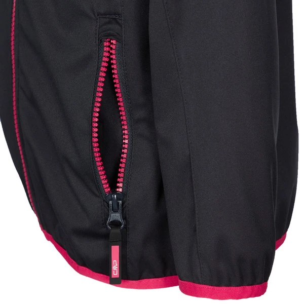 CMP KID G JACKET FIX HOOD Kinder Softshelljacke ANTRACITE-FRAGOLA – Bild 3