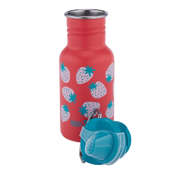 Klean Kanteen KID CLASSIC NARROW EINWANDIG, 355 ML, SIPPY CAP Trinkflasche CORAL STRAWBERRIES – Bild 2