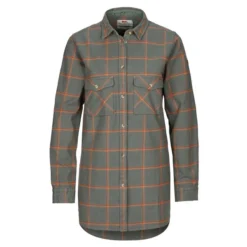 FJÄLLRÄVEN Fjällräven ÖVIK TWILL SHIRT LS W Damen Outdoor Bluse PATINA GREEN-DESERT BROWN