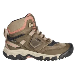 Keen RIDGE FLEX MID WP Damen Wanderstiefel TIMBERWOLF/BRICK DUST