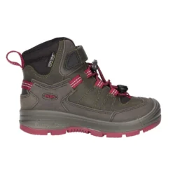 Keen REDWOOD MID WP Kinder Winterstiefel STEEL GREY/RED DAHLIA