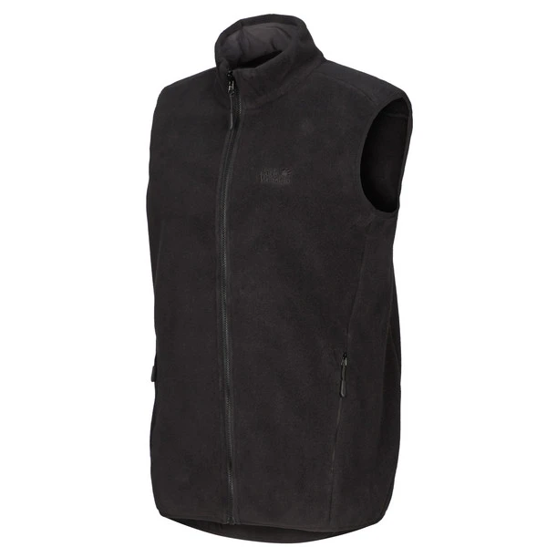 Jack Wolfskin WALDSTEIG FZ VEST M Herren Fleeceweste BLACK – Bild 2