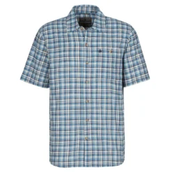 Royal Robbins REDWOOD PLAID S/S Herren Outdoor Hemd TAHOE BLUE