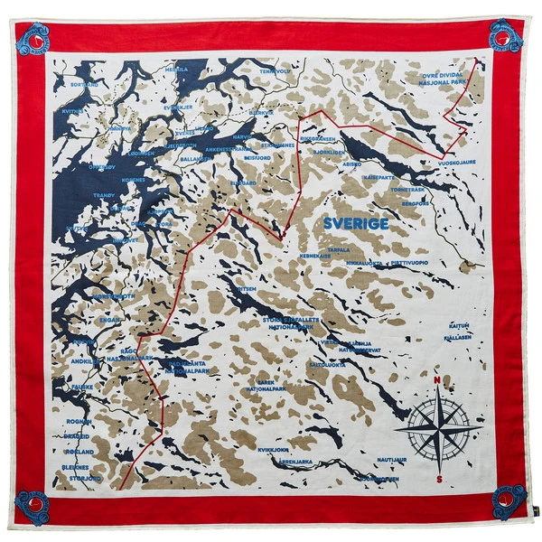 FJÄLLRÄVEN Fjällräven SWEDISH CLASSIC MAP SCARF Unisex Tuch TRUE RED – Bild 2