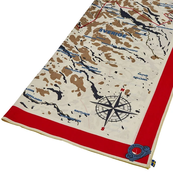 FJÄLLRÄVEN Fjällräven SWEDISH CLASSIC MAP SCARF Unisex Tuch TRUE RED – Bild 3