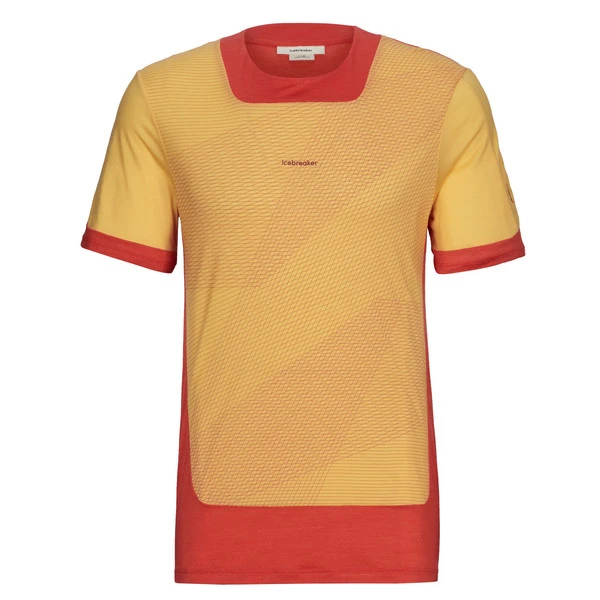 Icebreaker MEN ZONEKNIT SS TEE GEODETIC Herren Funktionsshirt SUMMER/VIBRANT EARTH/AOP