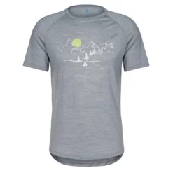Odlo T-SHIRT CREW NECK S/S ASCENT PW 130 LAND Herren Funktionsshirt GREY MELANGE