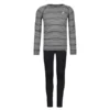 Odlo SET LONG ACTIVE WARM ECO SET Kinder Funktionsunterwäsche GREY MELANGE - BLACK