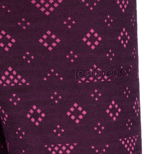 Icebreaker W MERINO 200 OASIS LS CREWE FIRST SNOW Damen Funktionsshirt NIGHTSHADE/TEMPO/AOP – Bild 3