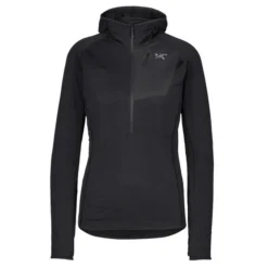 Arc'teryx DELTA HALF ZIP HOODY W Damen Fleecejacke BLACK