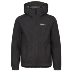 Jack Wolfskin FLAZE JACKET K Kinder Regenjacke BLACK