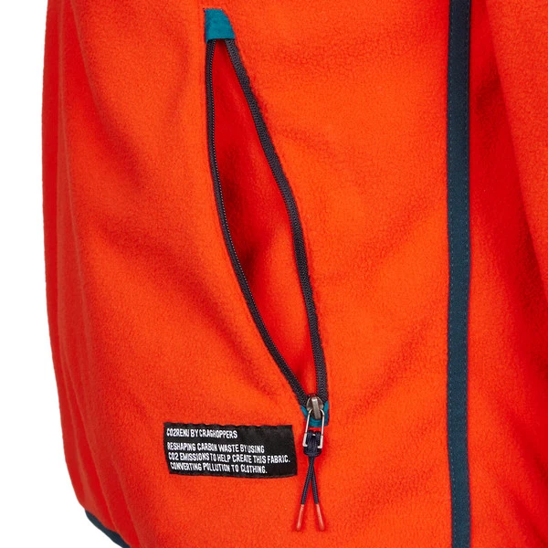 Craghoppers CO2RENU HALF ZIP Herren Fleecepullover MACAW RED – Bild 4
