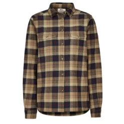 FJÄLLRÄVEN Fjällräven VÄRMLAND HEAVY FLANNEL SHIRT W Damen Outdoor Bluse DARK SAND-DARK NAVY