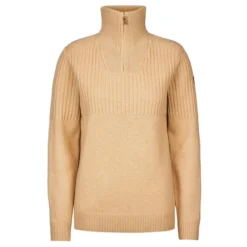 FJÄLLRÄVEN Fjällräven ÖVIK HALF ZIP KNIT W Damen Wollpullover DUNE BEIGE