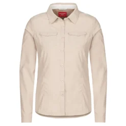 Craghoppers NOSILIFE ADVENTURE II LONG SLEEVED SHIRT Damen Mückenabweisende Kleidung DESERT SAND